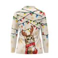 thumbnail image 5 of Yuyamidu Cute Cat Women's Tennis Golf Shirt Colorful Lights Long Sleeve Zip Up Athletic Shirts Christmas Golf Tops T-Shirt for Women Size L, 5 of 8