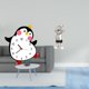 thumbnail image 2 of Reloj de pared,Reloj de pared silencioso y decorativo que no hace tictac,Reloj de pared silencioso de pingüino pequeño Reloj de madera,Figura de escritorio,Estante con estatua de astronauta, 2 of 8