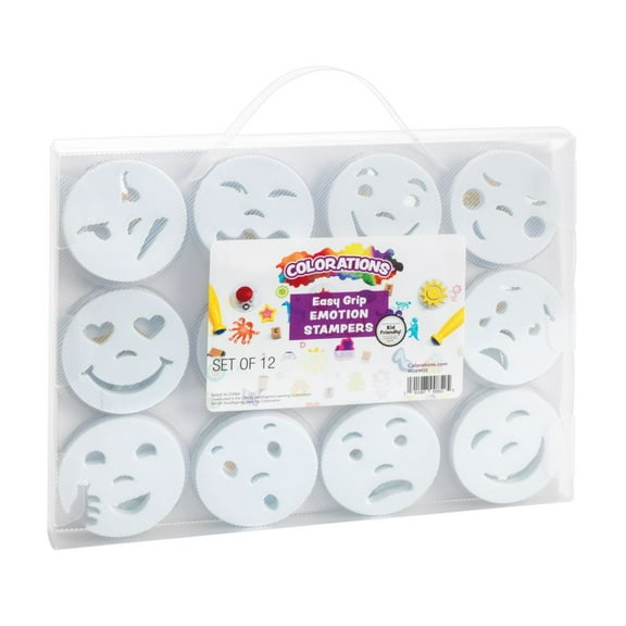Colorations Easy-Grip Emotion Stampers - Set of 12