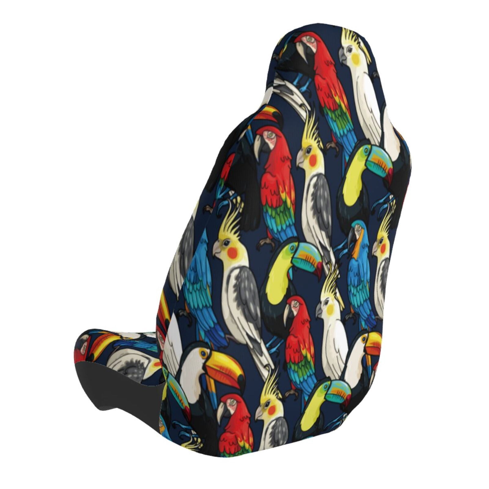 Naloa Parrot Car Seat Covers Universal Front Seat Coves for Car Accessories ,Padded Car Covers for Automotive, SUV, Truck, and Van