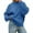 Blue, variant on Womens Oversized Cable Knit Sweaters 2025 Fall Winter Trendy Button Up Turtleneck Chunky Pullover Sweater Tops