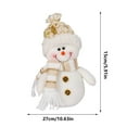 thumbnail image 2 of Christmas Table Decoration Christmas Plush Snowman Figurine Xmas Tabletop Ornament for Home Kitchen Mantel Fireplace Window Sill Xmas Gift Holiday Party Decor, 2 of 5
