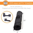 thumbnail image 3 of K&H Pet Products Cat Tunnel Toy Straight Tunnel Black 9 X 35 X 9 Inches, 3 of 8