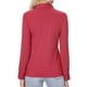 thumbnail image 2 of Camisa con botones Siliteelon para mujer de manga larga, color rojo, 2 of 9
