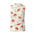 thumbnail image 6 of Lsque Cartoon Flat Mushrooms Print Men's Cotton Blend Sleeveless Muscle Shirts (S-3XL)- Moisture Wicking, Odor Protection, UPF 30+,Small, 6 of 8