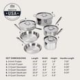 thumbnail image 3 of All-Clad D3 Stainless 3-ply Bonded Cookware Set, 10 piece Set, 3 of 11