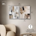 thumbnail image 5 of Modern Minimalist Abstract Pair Canvas Print Boho Wall Decor Set by Art Remedy, White Frame, 20 x 24, 5 of 6