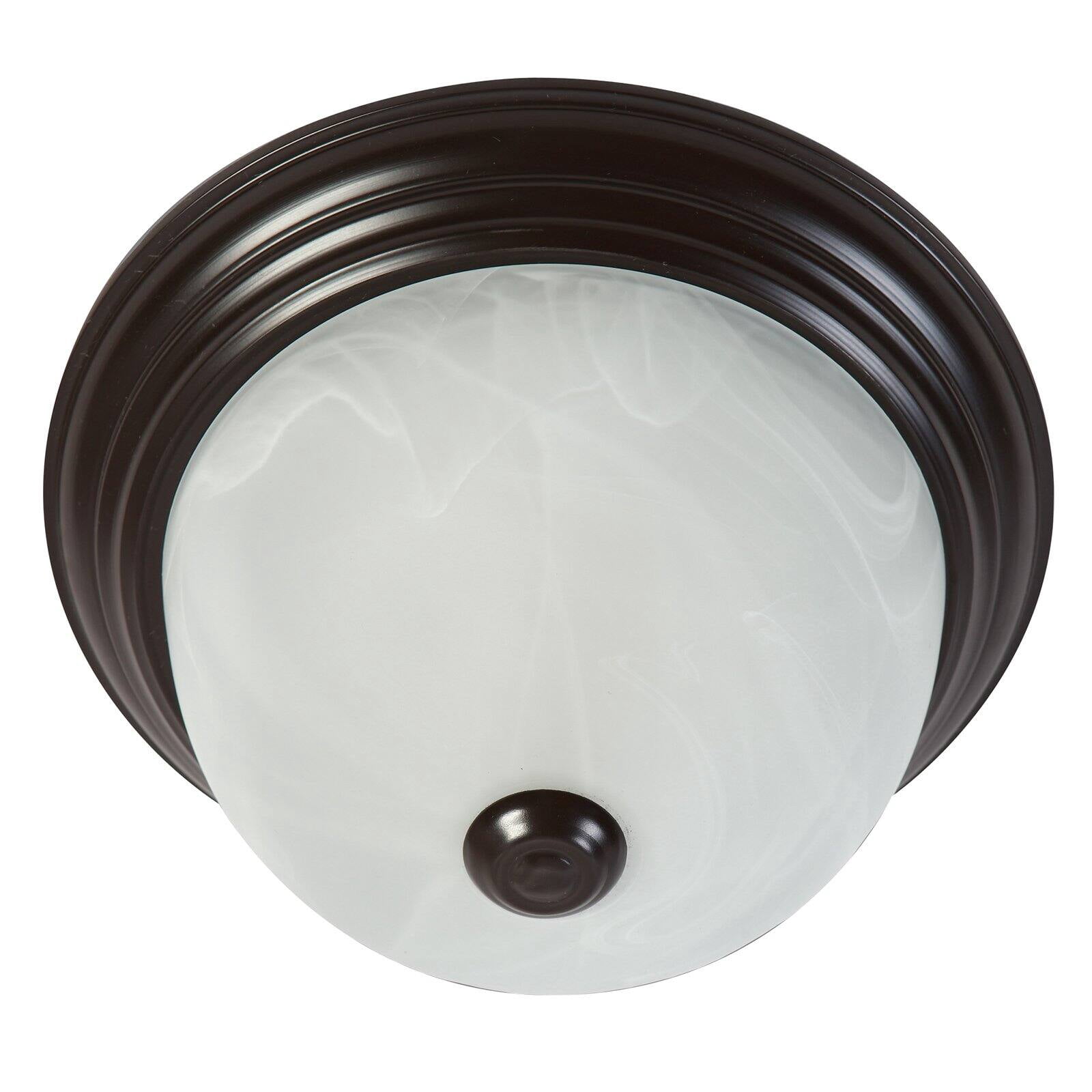 Flush Mount Lighting Series Venetian Bronze With Marble Glass