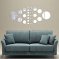 thumbnail image 3 of RLESO 2026 New 26Pcs Wall Decor Elegant 3D Mirror Design Wall Stickers Decor Long Lasting Waterproof Acrylic Multi Size Decorative Set for Living Room Bedroom Office Decoraciones Para Sala Blue, 3 of 3