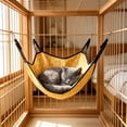 thumbnail image 5 of AYktou Cat Hammock, Breathable Cat Bed Hanging Lounger, Foolproof Foldable Hanging Pet Bed, 19.7×15.7 Inch Under Chair Hammock Cradle Washable Cat Hammock Cats Sleeping Basket, 5 of 7