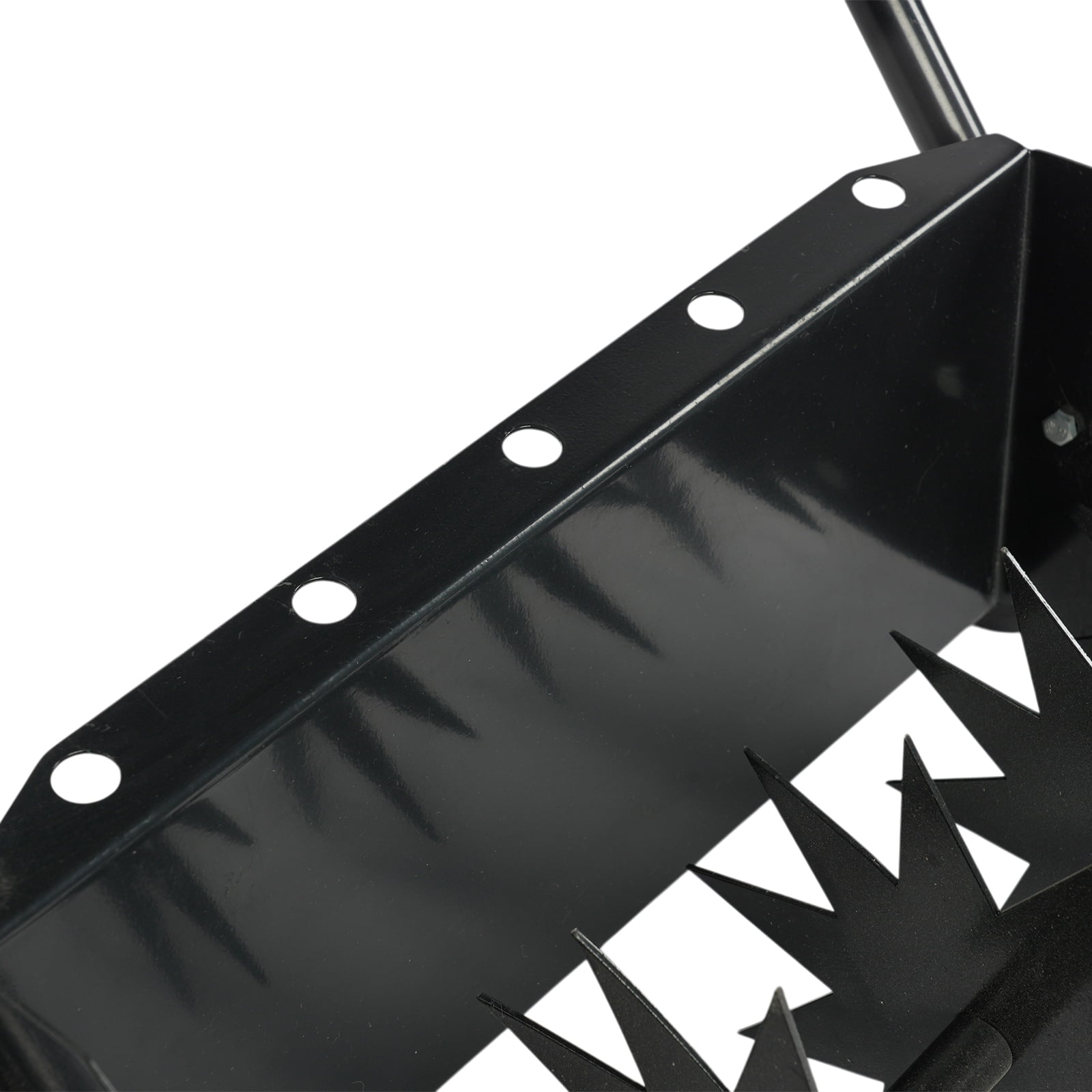 Zimtown 19in Manual Push Spike Lawn Aerator, Heavy Duty w/ Weight Tray & U-Handle for Yard, Black