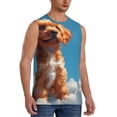 thumbnail image 2 of Daiia Blue Sky Cloud Puppy Printed Men's Tank Tops,Casual Soft Sleeveless Gym Muscle Shirts Bodybuilding Tee-XX-Large, 2 of 8