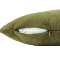 thumbnail image 5 of Mainstays Corduroy Pillow Cover 18''x18'', Olive Green, 2 pack, 5 of 5