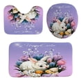 thumbnail image 3 of Easter Shower Curtain Set Cute Rabbit and Pink Eggs 4-Piece Happy Easter Shower Curtain Set with Non-Slip Rug  Toilet Cover Bath Mat Hook, 3 of 5