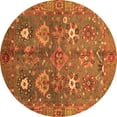 thumbnail image 1 of Ahgly Company Indoor Round Oriental Orange Traditional Area Rugs, 6' Round, 1 of 4