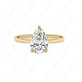 thumbnail image 2 of Cora Jewellery 3CT Bridge Diamond Pear Moissanite Hidden Halo Engagement Ring For Women, 18K Rose Gold, 2 of 5