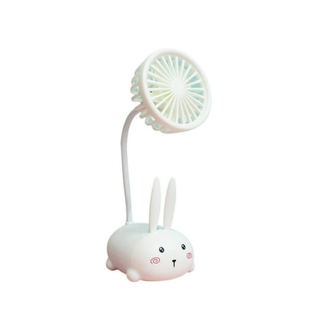 

Chueow Summer Creative Cartoon With 360-degree Rotating Light Handheld Usb Charging Fan 0
