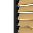 thumbnail image 2 of VEIKOUS Outdoor Privacy Screen, 61" H x 44" W Freestanding Louvered Fence Panel with Aluminum Frame, Wood Grain, for Patio, Backyard, Pool, Deck, Balcony, 2 of 11