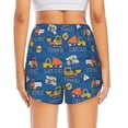 thumbnail image 3 of Picia Construction Vehicles Pattern Women's 2 in 1 Athletic Running Shorts High Waisted Workout Casual Gym Sweat Shorts with Comfy Liner Zipper Pockets-X-Large, 3 of 9