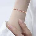 thumbnail image 2 of Bow Zircon Bracelet Adjustable Beaded Chain Friendship Jewelry Fashionable Women's Accessory Elegant Design, 2 of 6