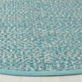 thumbnail image 3 of SAFAVIEH Montauk Zelma Braided Cotton Area Rug, Turquoise/Multi, 6' x 6' Round, 3 of 7