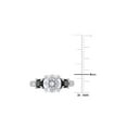 thumbnail image 3 of 1.85 Carat (Ctw) Lab-Created Three-Stone Moissanite Engagement Ring in 10K White Gold with Black Diamonds for Women, 3 of 6
