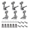 thumbnail image 1 of 6 Pcs Tuning Chevilles Alliage de Zinc Tête de Machine Tuner Robuste Confortable Argent Guitare Acoustique Cordes Tuning Keys, 1 of 10
