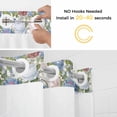 thumbnail image 2 of Spring Flowers No Hooks Shower Curtain with Snap-in Liner Watercolor Country Blue Pink White Floral Green Leaf Shower Curtains for Bathroom, Waterproof, Easy Install, Washable 72"x84", 2 of 9