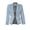 Light Blue, variant on Crop Denim Blazer for Women Solid Color Slim Fit Double Breasted Lion Button Denim Suit Jacket Elegant Formal Office Work Professional Business Meeting M Dark Blue