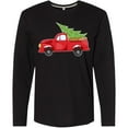 thumbnail image 3 of Inktastic Christmas Vintage Truck with Christmas Tree Long Sleeve T-Shirt, 3 of 5