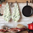 thumbnail image 6 of Green Leaves Kitchen Towels Set of 1, Summer Botanical Farmhouse Leaf Watercolor Absorbent Dish Towels for Kitchen, Microfiber Hand Towel, Quick Drying Tea Towel for Cleaning Decorative Dishcloths, 6 of 7