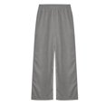 thumbnail image 5 of DeHolifer Girls Pants Elastic Waisted Solid Color Wide Leg Casual Loose Comfy Sweat Pants Long Trousers,7 Years, 5 of 7