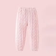 thumbnail image 3 of FAIWAD Kids Plush Lounge Pants Elastic Waist Cable Knit Fleece Pants Boys Girls Soft Fall Winter Wear, 3 of 6