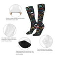 thumbnail image 3 of Fotbe Basketball Calcetas Divertidas Estampadas para Hombre y Mujer, Calcetas de Algodón hasta la Rodilla para Caminar, Correr, Enfermería y Embarazo, 3 of 6