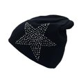 thumbnail image 1 of Gorro de punto TQEHS con Diseño de pentagrama y diamantes de imitación para otoño e invierno, 1 of 6
