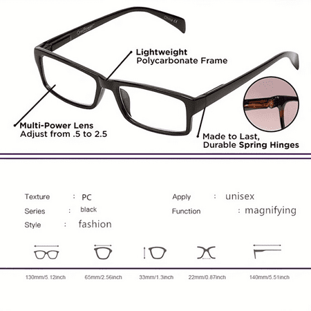 

SHZHYIQIMR High-Quality Auto-Adjusting Multifocal Presbyopic Glasses: The Newest One Power Readers for Men & Women