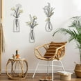 thumbnail image 6 of NIUBIER 3Pcs 13.7 X 6IN Metal Flowers Wall Art,Rustic Farmhouse Decor Minimalist Vase Wall Decors Housewarming Gifts Hanging for Indoor Kitchen Bathroom Bedroom Living Room, 6 of 6