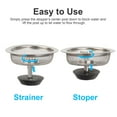 thumbnail image 2 of Luxtrada 2/1 Pack - Kitchen Sink Strainer and Stopper Combo Basket Replacement for Standard 3-1/2 inch Drain, 2 of 9