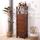 thumbnail image 3 of Cómoda de madera maciza, mueble de almacenamiento, tipo cajonera para dormitorio, mueble retro americano contra la pared, mueble lateral para sala de estar, 3 of 4