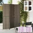 thumbnail image 3 of vidaXL Room Divider 5 Panels Gray Poly Rattan, 3 of 10