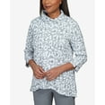 thumbnail image 6 of Alfred Dunner Womens Petite Animal Jacquard Cowl Neck Top, 6 of 6