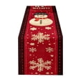 thumbnail image 2 of MMJ Table Cloth Christmas Flag Holiday Dining Table Runner Long Burlap Style Party Layout 13x72in, 2 of 5