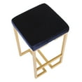 thumbnail image 7 of Midas 26" Contemporary-Glam Counter Stool In Gold With Blue Velvet Cushion - Set Of 2, 7 of 7