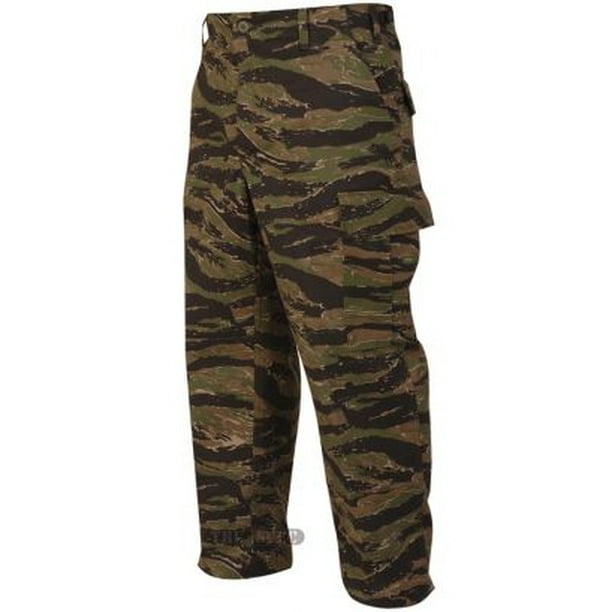 Tru-spec - BDU Trousers Vietnam Tiger Stripe 60/40 Cotton, Poly Twill, Medium Short - Walmart