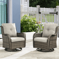 thumbnail image 6 of POCASSY Outdoor Wicker Rattan Swivel Rocking Patio Club Accent Chairs with Cushions, 6 of 10