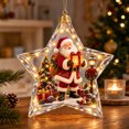 thumbnail image 3 of Liamobondopolis Glowing Christmas Story Ornament, Light Up Star Shaped Mini Holiday Scene with Santa, Angel and Snowman, Shatterproof Acrylic Hanging Decor for Christmas Tree and Winter Home, 3 of 6