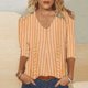thumbnail image 1 of Fiudx Camisetas para Mujer Top con Cuello En V y Manga 3/4 con Estampado Informal a La Moda para Mujer, 1 of 5