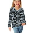 thumbnail image 6 of Ugoldhm Girls Camo Shirts V Neck Tunic Printed Tops Fall Going Out Outdoor Workout Tees, 6 of 8