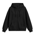 thumbnail image 6 of Miqool Womens Zip Up Hoodie Loose Fit Fall Winter Long Sleeve Hooded Sweatshirts Casual Fashion Track Jackets with Pockets, 6 of 7