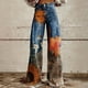 thumbnail image 1 of WILLBEST Jeans Mujer Pantalones Vaqueros de Pierna Ancha para Mujer, de Cintura Alta, Con Estampado Floral de Los Años 90, Informales, Cómodos y Elásticos, para Uso Diario. Extra Grande, 1 of 5